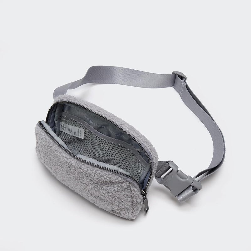 Pander Fanny pack Everywhere Fleece Belt Bag for Women and Men with Adjustable strap Belt, 1L. (Light Grey) - Image 5